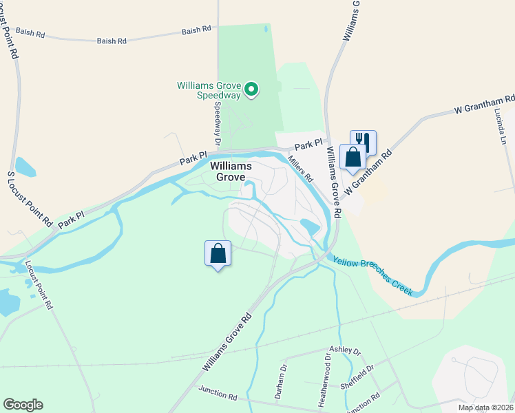 map of restaurants, bars, coffee shops, grocery stores, and more near in Dillsburg