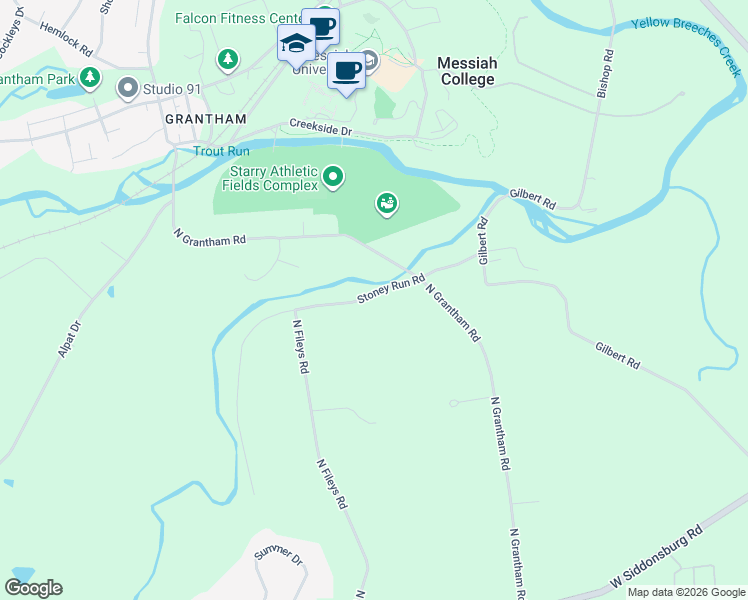 map of restaurants, bars, coffee shops, grocery stores, and more near 515 Stoney Run Road in Dillsburg