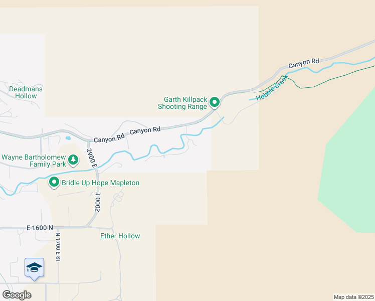 map of restaurants, bars, coffee shops, grocery stores, and more near 1141 South Oak Leaf Lane in Springville