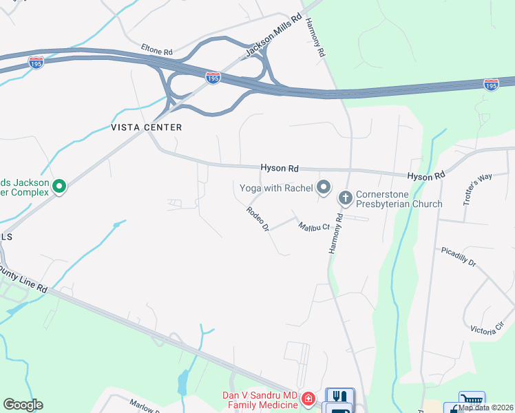 map of restaurants, bars, coffee shops, grocery stores, and more near 1 Beverly Court in Jackson Township