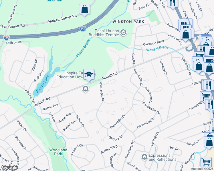map of restaurants, bars, coffee shops, grocery stores, and more near 6 Colonial Court in Howell Township