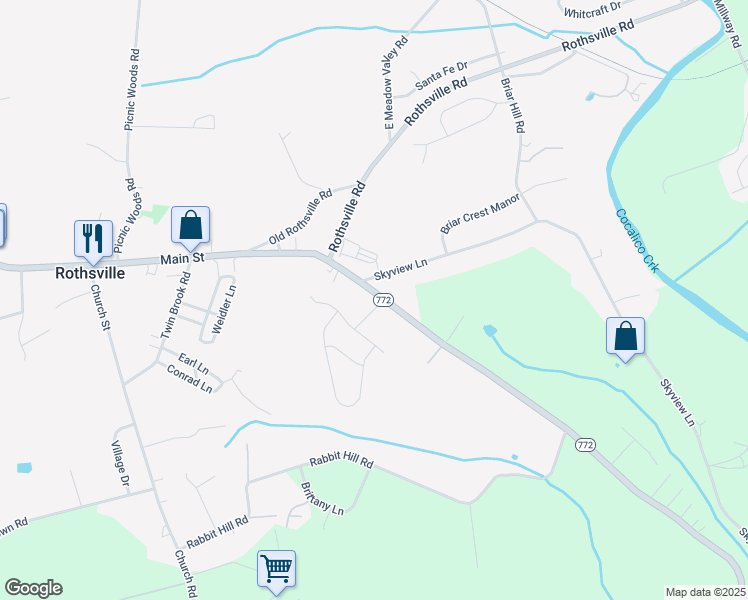 map of restaurants, bars, coffee shops, grocery stores, and more near 92 Homestead Drive in Lititz
