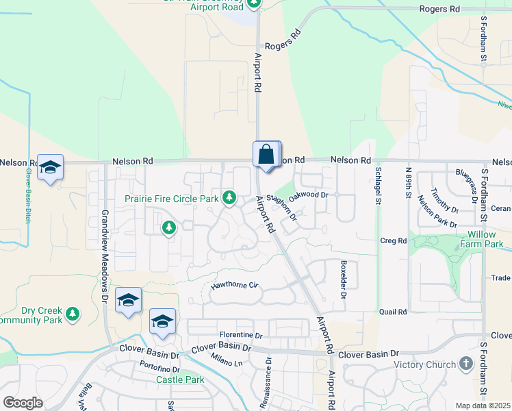 map of restaurants, bars, coffee shops, grocery stores, and more near 4004 Periwinkle Lane in Longmont