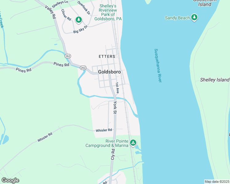 map of restaurants, bars, coffee shops, grocery stores, and more near 129 South York Street in Goldsboro