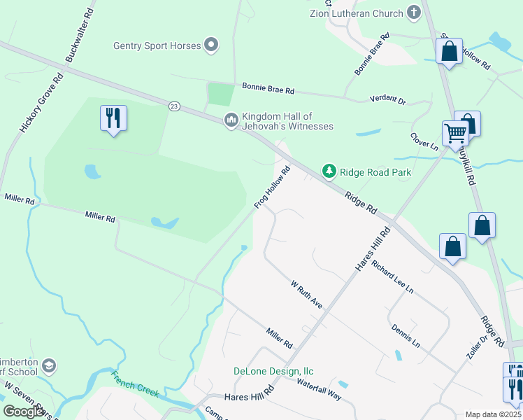 map of restaurants, bars, coffee shops, grocery stores, and more near 160 West Ruth Avenue in Phoenixville