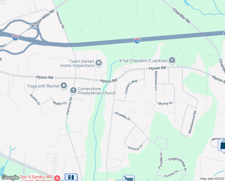 map of restaurants, bars, coffee shops, grocery stores, and more near 484 Cook Road in Jackson Township