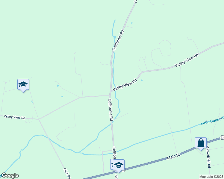 map of restaurants, bars, coffee shops, grocery stores, and more near 2503 Valley View Road in Morgantown