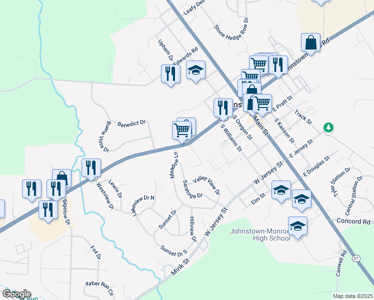 map of restaurants, bars, coffee shops, grocery stores, and more near in 