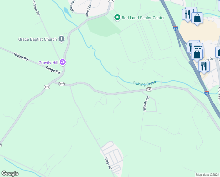 map of restaurants, bars, coffee shops, grocery stores, and more near 2115 Potts Hill Road in Goldsboro