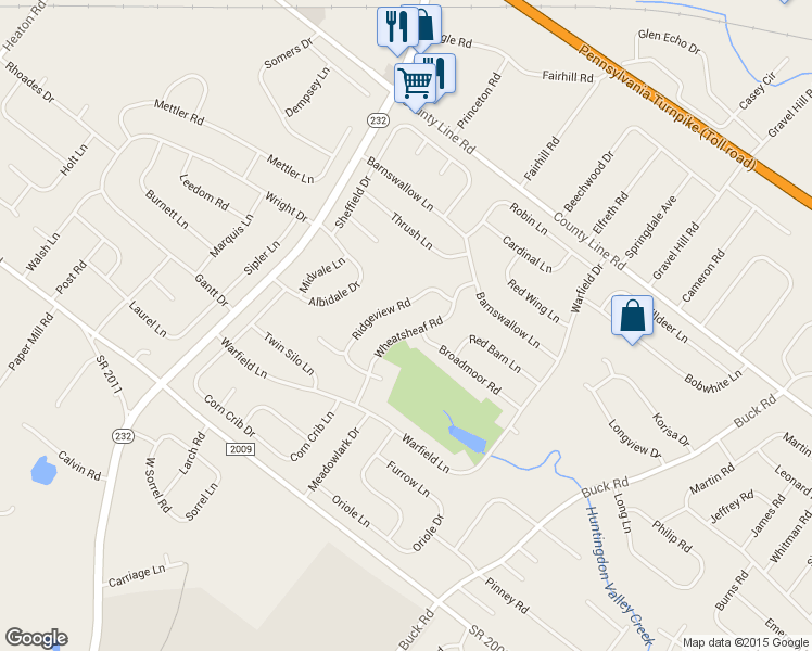 map of restaurants, bars, coffee shops, grocery stores, and more near 3778 Wheatsheaf Road in Huntingdon Valley