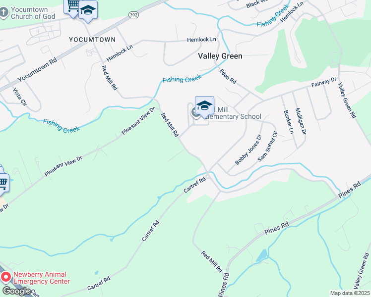 map of restaurants, bars, coffee shops, grocery stores, and more near 700 Red Mill Road in Goldsboro