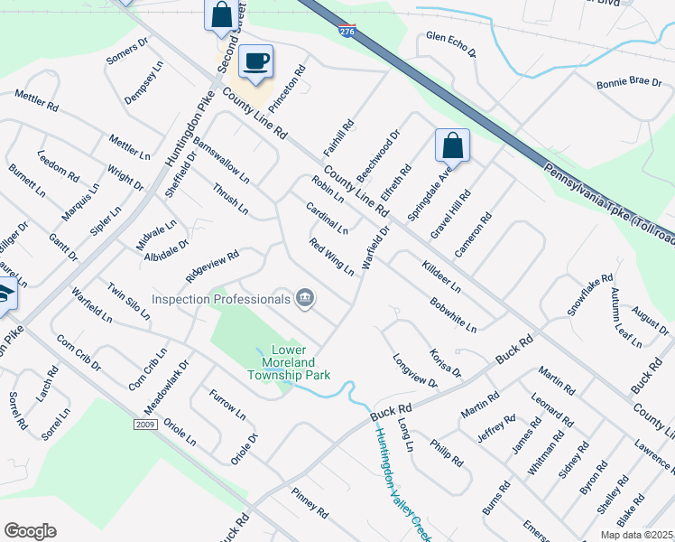 map of restaurants, bars, coffee shops, grocery stores, and more near 828 Red Wing Lane in Montgomery County