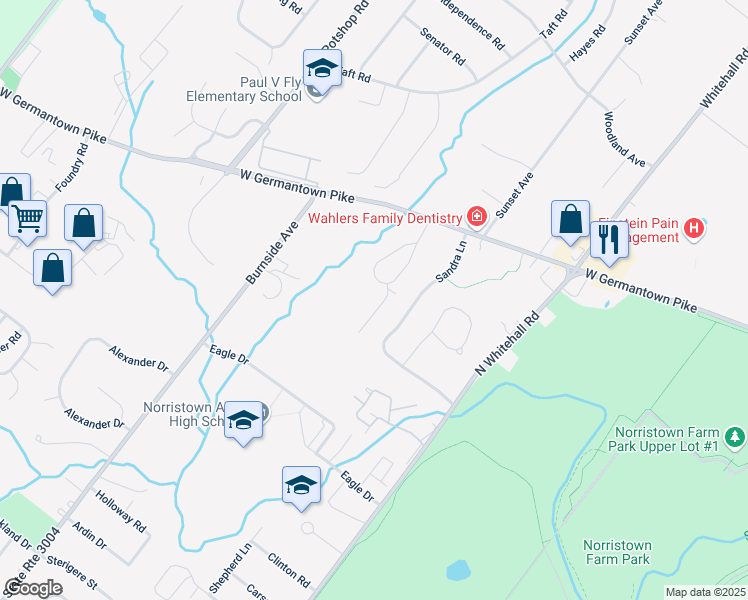 map of restaurants, bars, coffee shops, grocery stores, and more near 2607 Cresswell Drive in Eagleville