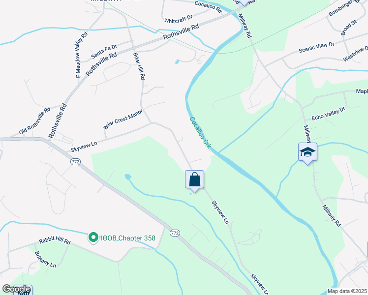 map of restaurants, bars, coffee shops, grocery stores, and more near 119 Skyview Lane in Lititz