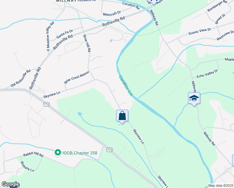 map of restaurants, bars, coffee shops, grocery stores, and more near 119 Skyview Lane in Lititz