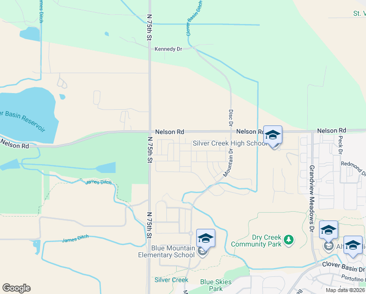 map of restaurants, bars, coffee shops, grocery stores, and more near 616 West Grange Court in Longmont
