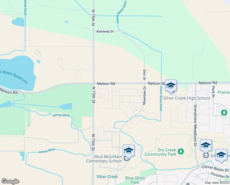 map of restaurants, bars, coffee shops, grocery stores, and more near 5718 Wheaton Ave in Longmont
