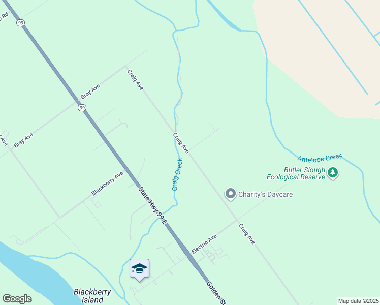 map of restaurants, bars, coffee shops, grocery stores, and more near 12295-12299 Craig Avenue in Red Bluff