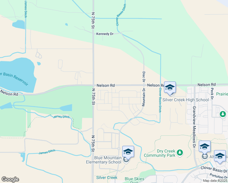 map of restaurants, bars, coffee shops, grocery stores, and more near 616 West Grange Court in Longmont