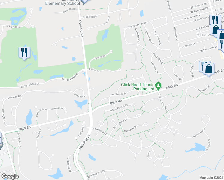 map of restaurants, bars, coffee shops, grocery stores, and more near 5782 Rothesay Drive in Dublin