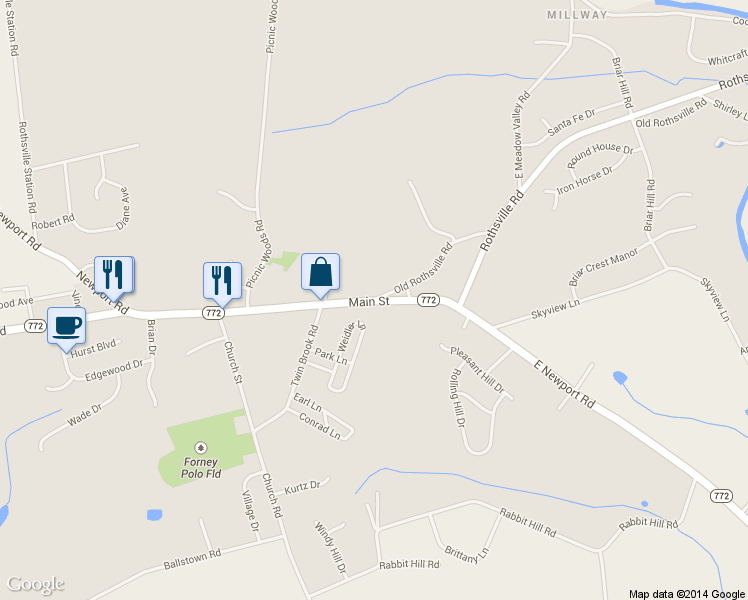 map of restaurants, bars, coffee shops, grocery stores, and more near 1713 Old Rothsville Road in Lititz