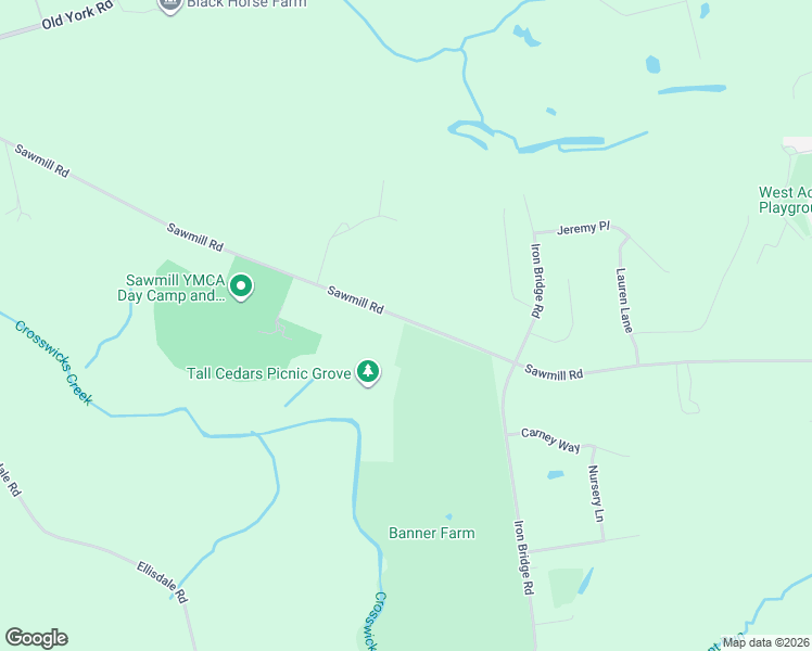 map of restaurants, bars, coffee shops, grocery stores, and more near 247 Sawmill Road in Hamilton Township