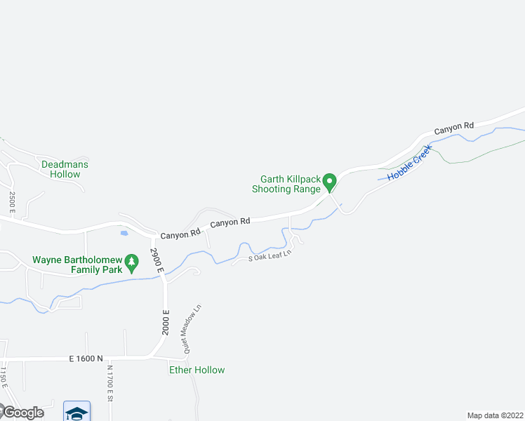 map of restaurants, bars, coffee shops, grocery stores, and more near 3219 Canyon Road in Springville