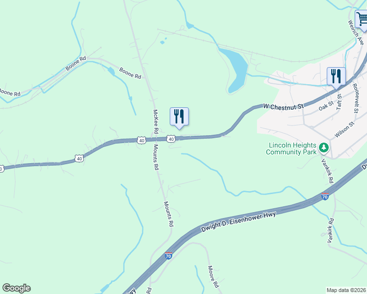 map of restaurants, bars, coffee shops, grocery stores, and more near 3360 West Chestnut Street in Washington