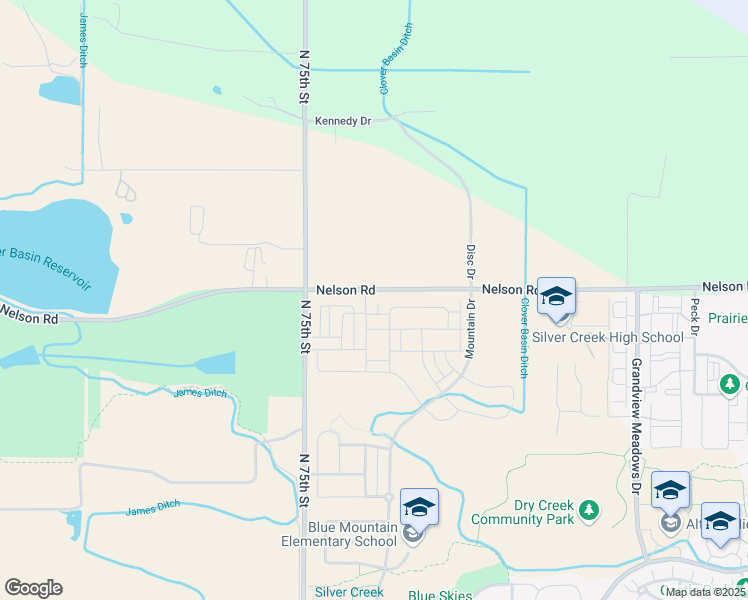 map of restaurants, bars, coffee shops, grocery stores, and more near 604 West Grange Court in Longmont