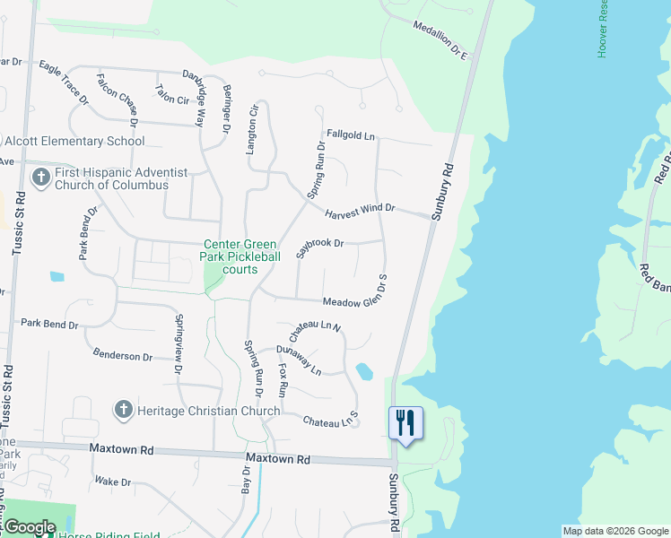 map of restaurants, bars, coffee shops, grocery stores, and more near 6579 Montchanin Ct in Westerville