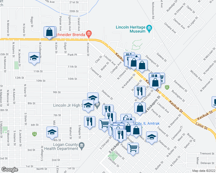 map of restaurants, bars, coffee shops, grocery stores, and more near 427 Tremont Street in Lincoln