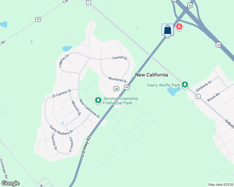 map of restaurants, bars, coffee shops, grocery stores, and more near 10843 Sierra Woods Circle in Plain City