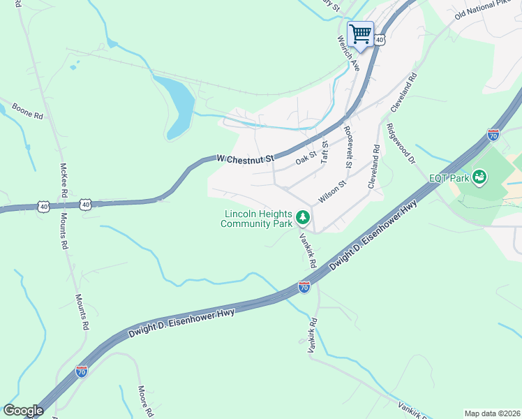 map of restaurants, bars, coffee shops, grocery stores, and more near 670 Cleveland Road in Washington