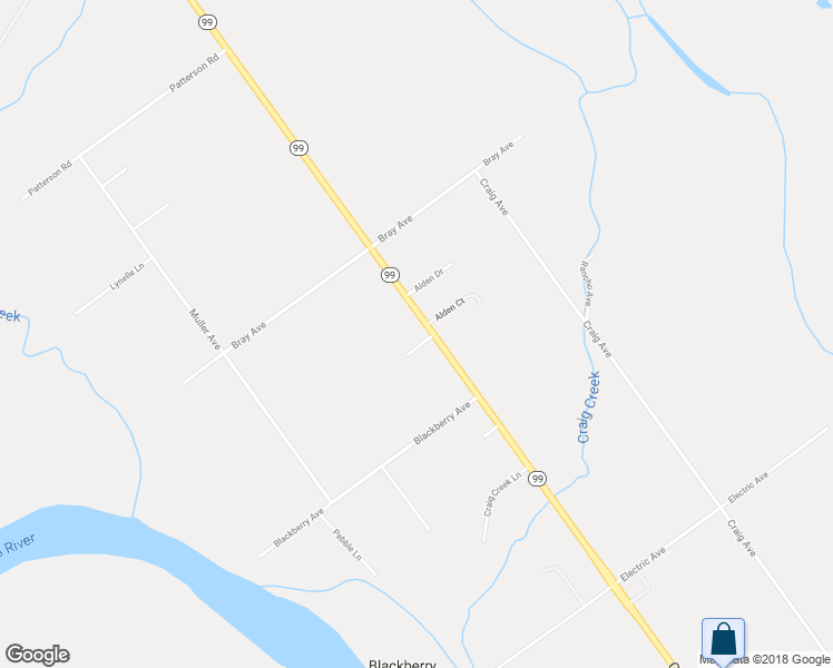 map of restaurants, bars, coffee shops, grocery stores, and more near 12357 Golden State Highway in Red Bluff