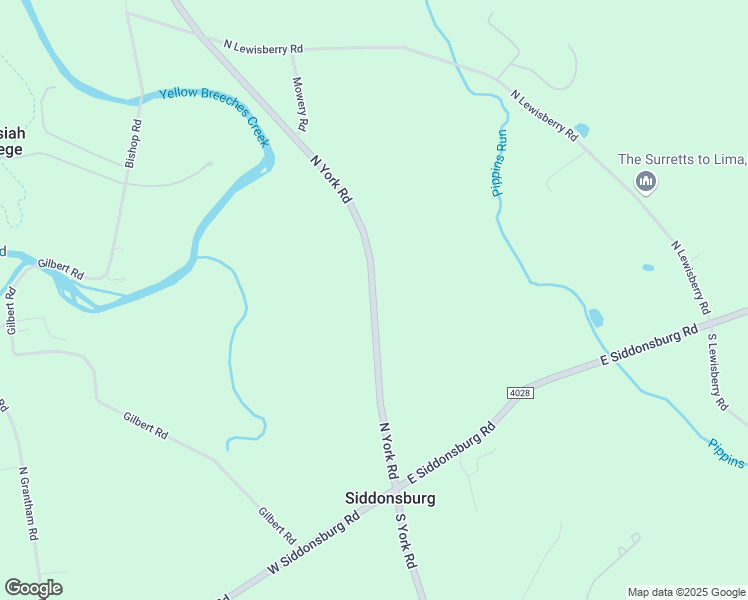map of restaurants, bars, coffee shops, grocery stores, and more near 117 North York Road in Dillsburg