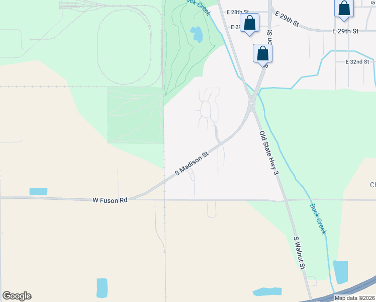 map of restaurants, bars, coffee shops, grocery stores, and more near 4615 South Madison Street in Muncie