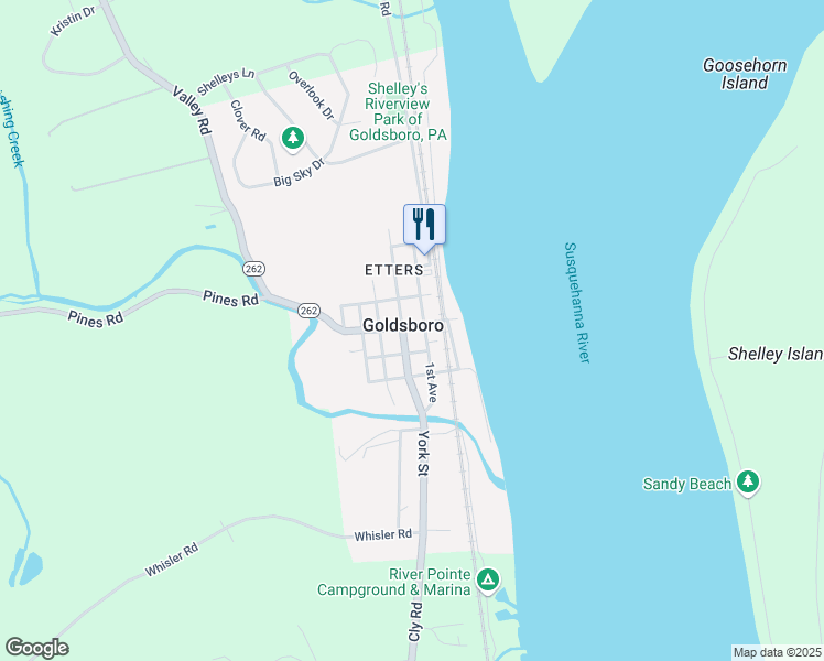 map of restaurants, bars, coffee shops, grocery stores, and more near 8c East Broadway Avenue in Goldsboro