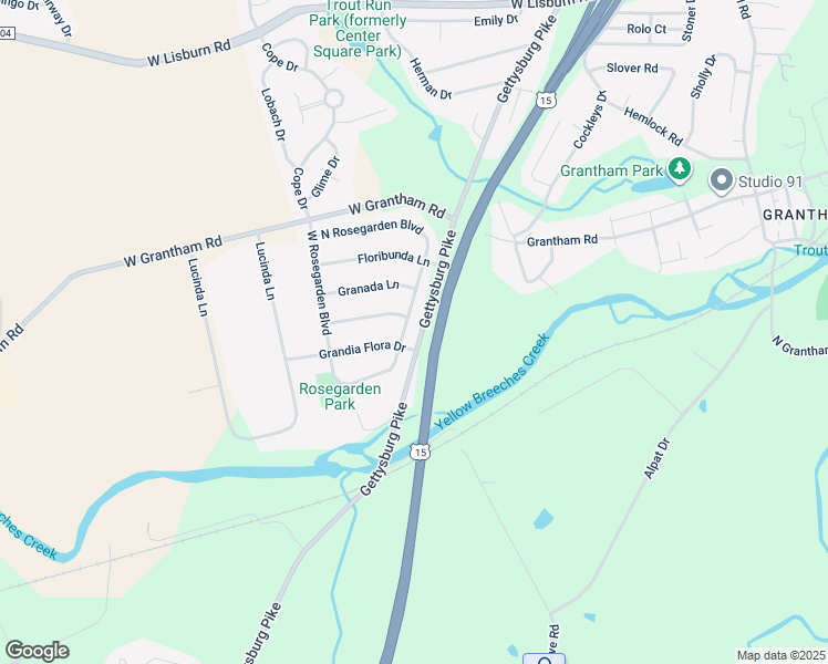 map of restaurants, bars, coffee shops, grocery stores, and more near 2716 East Rosegarden Boulevard in Mechanicsburg