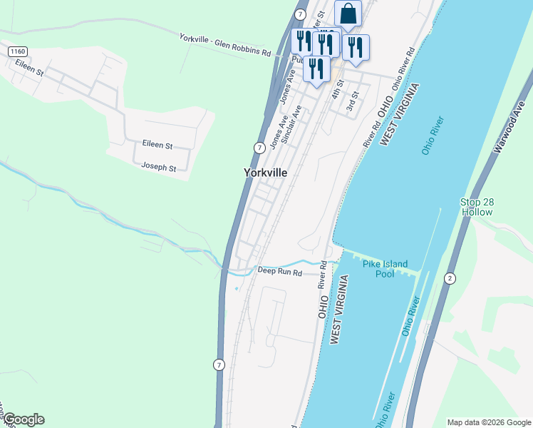 map of restaurants, bars, coffee shops, grocery stores, and more near 813 Market Street in Yorkville