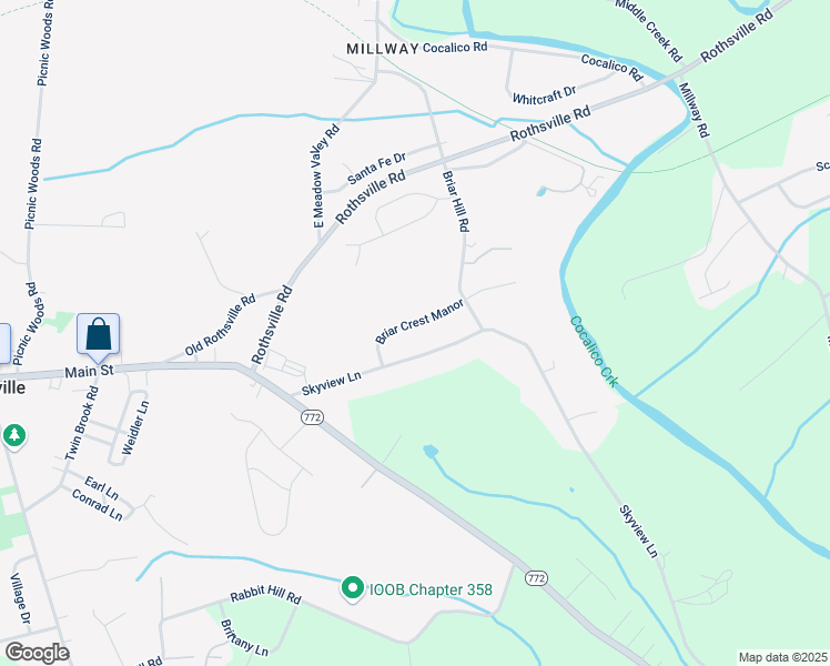 map of restaurants, bars, coffee shops, grocery stores, and more near 42 Briar Crest Manor in Lititz