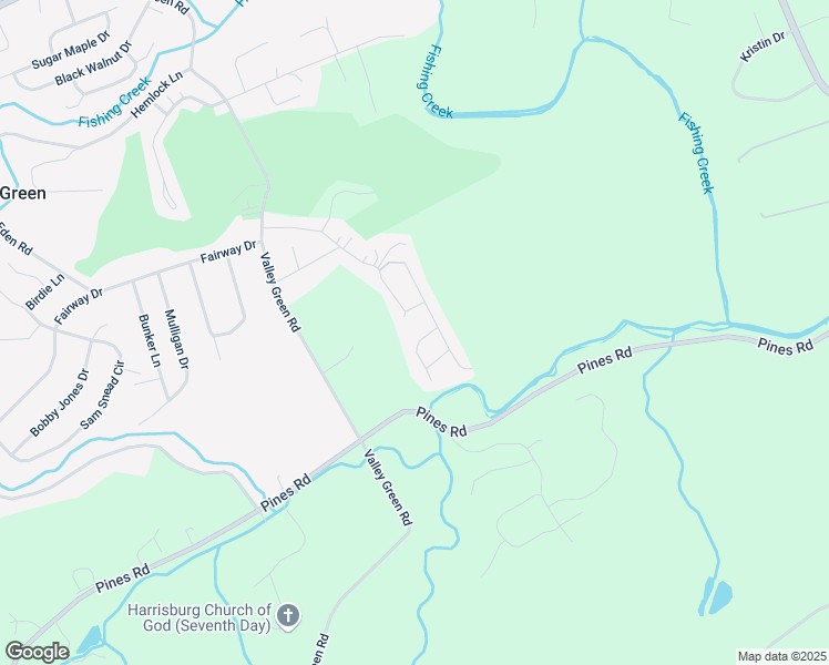 map of restaurants, bars, coffee shops, grocery stores, and more near 25 Gary Player Drive in Goldsboro