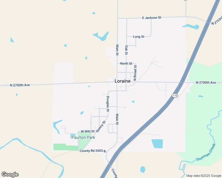 map of restaurants, bars, coffee shops, grocery stores, and more near 117 West South Street in Loraine