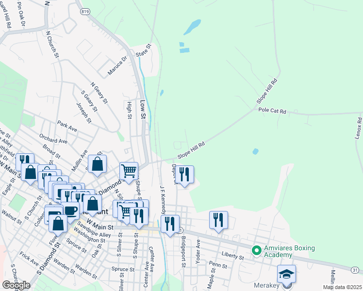 map of restaurants, bars, coffee shops, grocery stores, and more near Alexis Court in Mount Pleasant