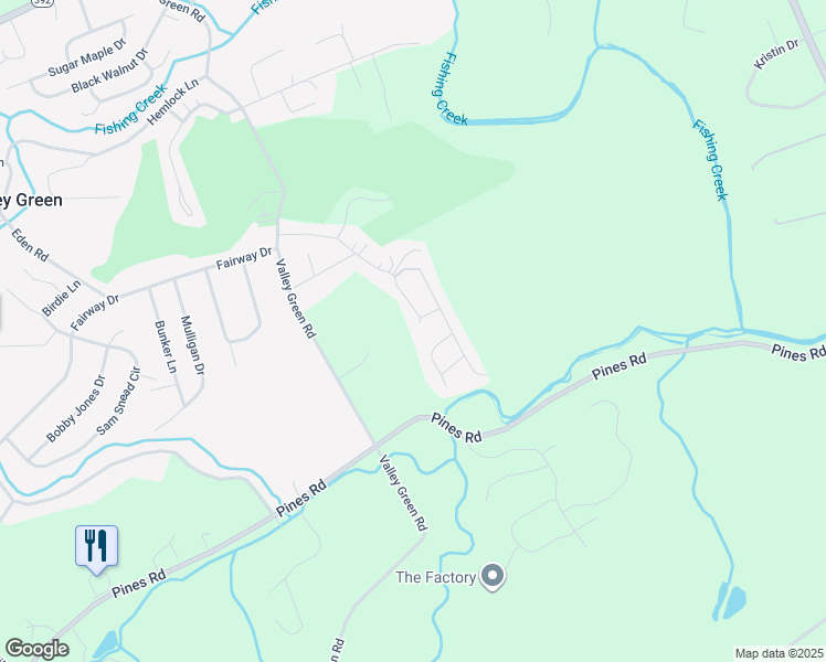 map of restaurants, bars, coffee shops, grocery stores, and more near 155 Byron Nelson Circle in Goldsboro