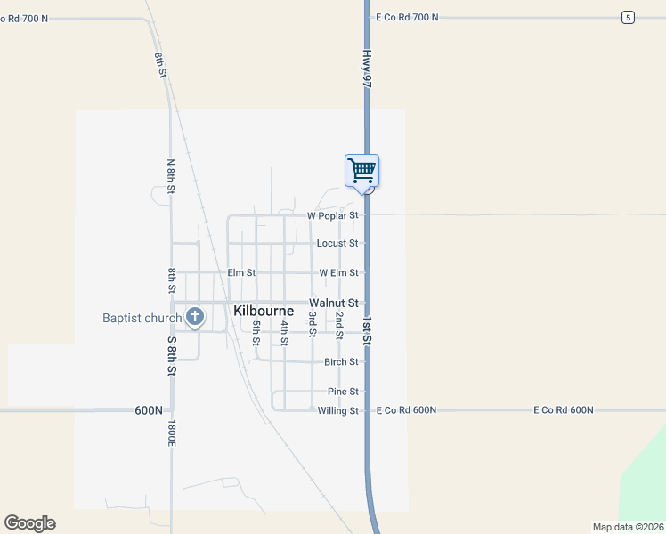 map of restaurants, bars, coffee shops, grocery stores, and more near 200 West Elm Street in Kilbourne