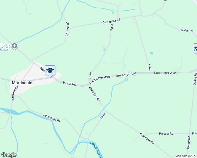 map of restaurants, bars, coffee shops, grocery stores, and more near 674 Lancaster Avenue in New Holland