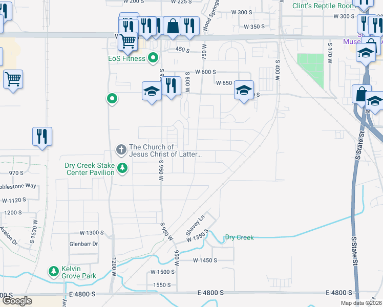 map of restaurants, bars, coffee shops, grocery stores, and more near in Springville