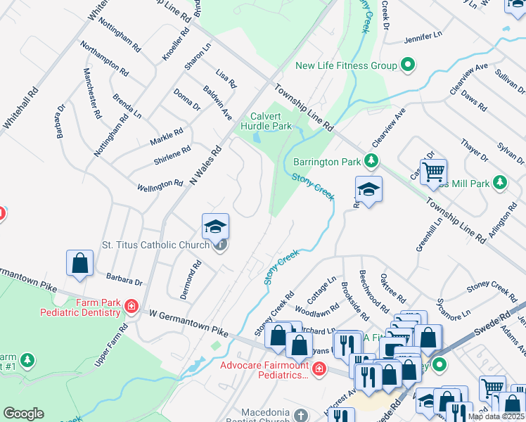map of restaurants, bars, coffee shops, grocery stores, and more near 803 Deer Run in Eagleville