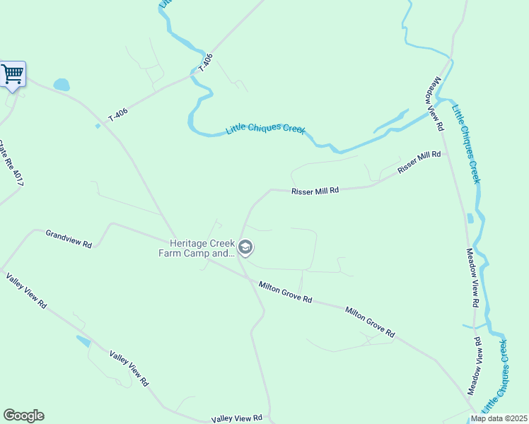 map of restaurants, bars, coffee shops, grocery stores, and more near 2258 Risser Mill Road in Mount Joy