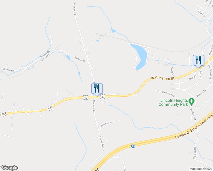 map of restaurants, bars, coffee shops, grocery stores, and more near 200 McKee Road in Washington